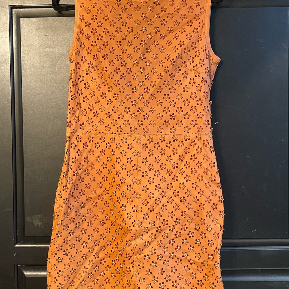 Chic Orange Floral Mini Dress